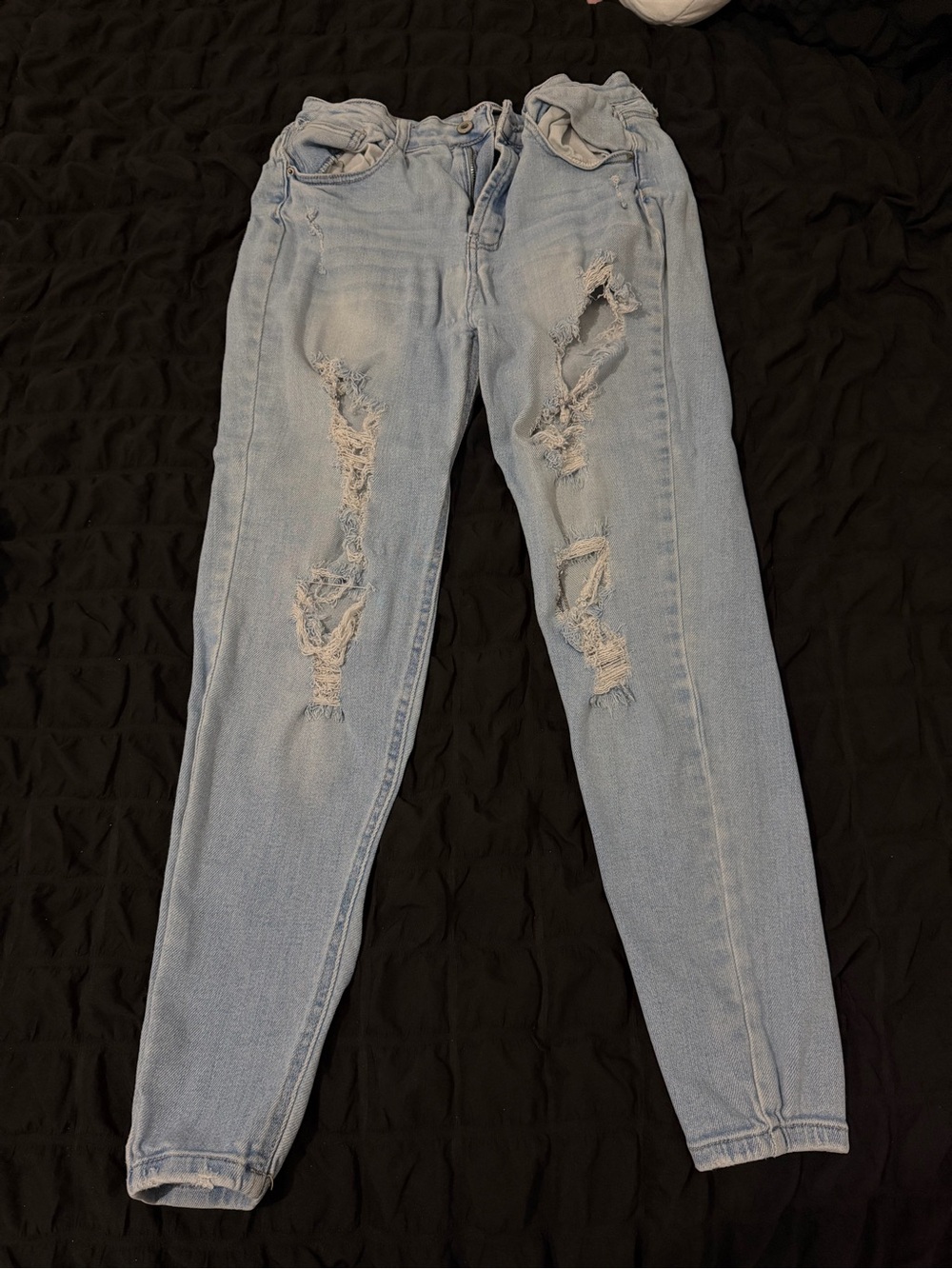 Wax Jean Light Blue Distressed Skinny Jeans